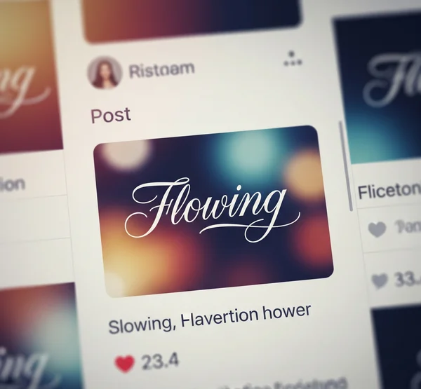 Cursive text standing out on social media feeds