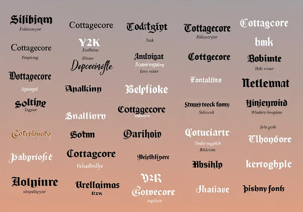 Social media feed with diverse aesthetic fonts and bios