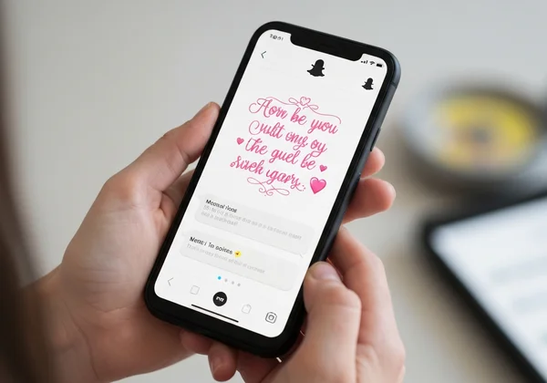 User's Snapchat with custom cursive fonts