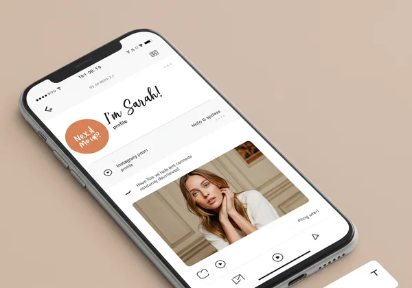 Instagram 个人资料显示花体个人简介和带有花体标题的帖子