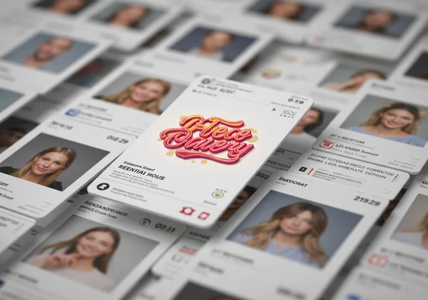 Social media feed with a visually striking post