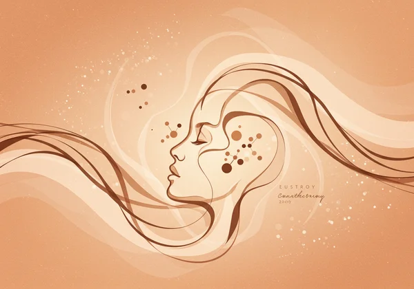 Abstract representation of human connection with script fonts
