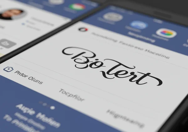 Facebook profile bio with elegant cursive font