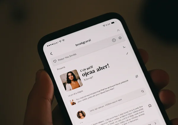 Phone screen showing Instagram bio with copied cursive text