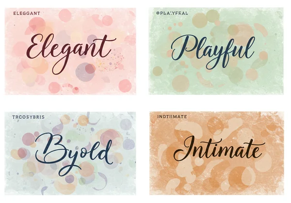Visualizing different moods conveyed by cursive fonts